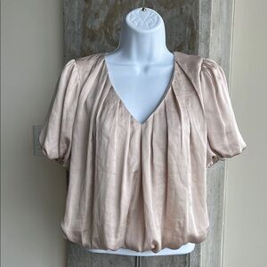Astr Light Pink Pleated Blouse